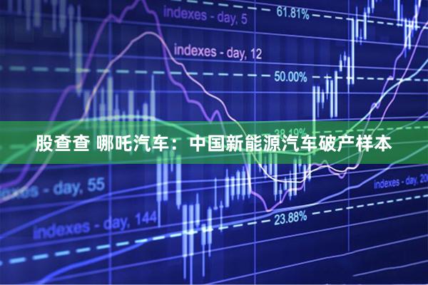 股查查 哪吒汽车：中国新能源汽车破产样本